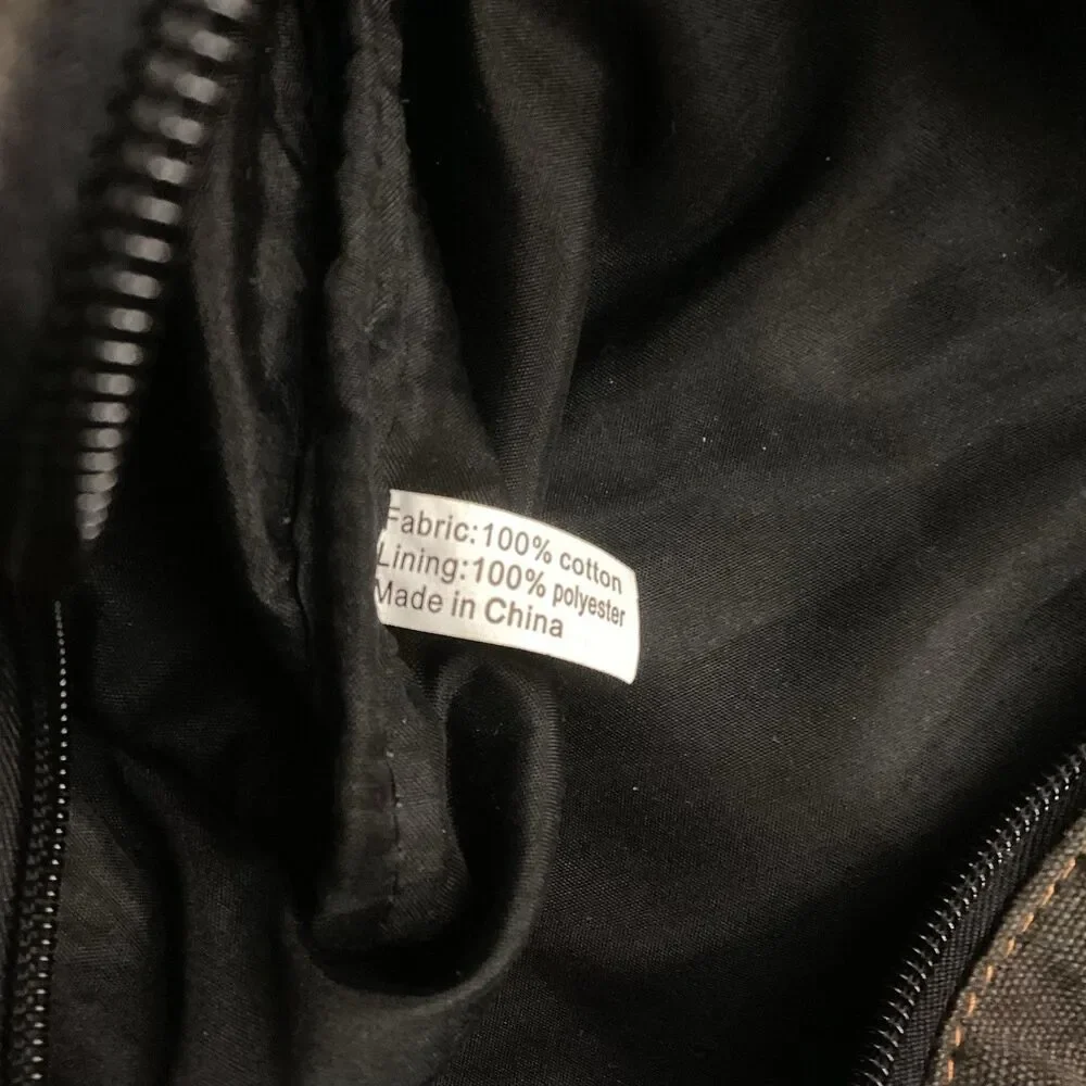 True Religion Duffle Bag Brown w/Tan - Shoulder Strap + Handles - Large - Cotton